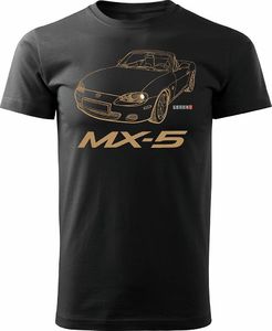 Topslang Koszulka z samochodem MAZDA MX-5 MX 5 męska czarna REGULAR L 1