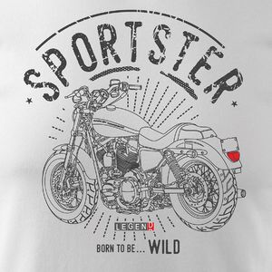 Topslang Koszulka motocyklowa z motocyklem HARLEY DAVIDSON SPORTSTER męska biała REGULAR S 2