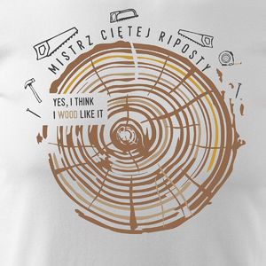 Topslang Koszulka dla stolarza drwala męska biała Regular M 2