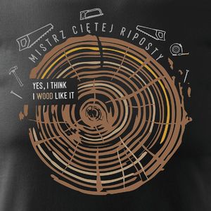 Topslang Koszulka dla stolarza drwala męska czarna Regular XXL 2