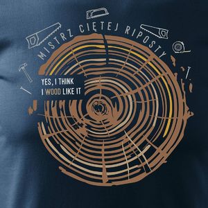 Topslang Koszulka dla stolarza drwala męska granatowa Regular XL 2