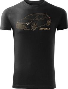 Topslang Koszulka z samochodem Toyota Corolla męska czarna SLIM XXL 1