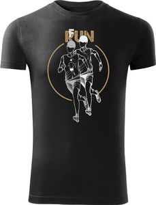 Topslang Koszulka dla biegacza do triathlonu męska czarna SLIM M 1