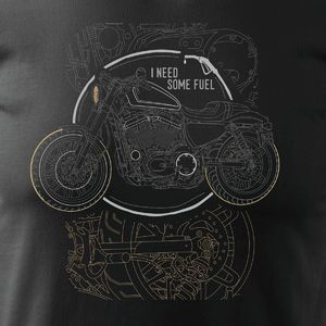 Topslang Koszulka motocyklowa z motocyklem HARLEY DAVIDSON ROADSTER męska czarna REGULAR S 2