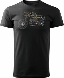 Topslang Koszulka motocyklowa z motocyklem MZ męska czarna REGULAR S 1