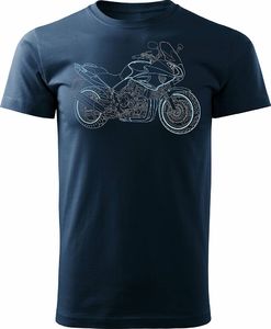 Topslang Koszulka z motocyklem Honda CBF 1000 męska granatowa REGULAR S 1
