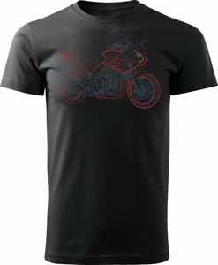 Topslang Koszulka z motocyklem Honda CBF 1000 męska czarna REGULAR S 1