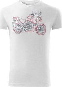 Topslang Koszulka z motocyklem Honda CBF 1000 męska biała SLIM S 1