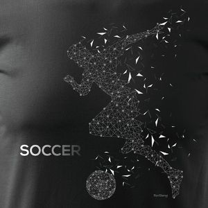 Topslang Koszulka z piłkarzem Soccer męska czarna REGULAR XXL 2