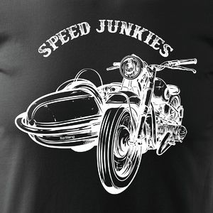 Topslang Koszulka stary motocykl klasyk Speed Junkies męska czarna REGULAR M 2