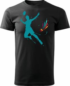 Topslang Koszulka z badmintonem Badminton męska czarna REGULAR S 1