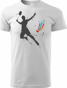 Topslang Koszulka z badmintonem Badminton męska biała REGULAR XXL 1