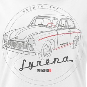 Topslang Koszulka z samochodem Syrena syrenka męska biała REGULAR XXL 2