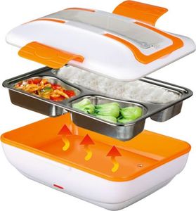 De Gusto Podgrzewany pojemnik na żywność Lunch Box Warmy pomarańczowy 3