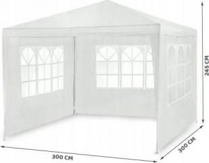 Plonos Pawilon ogrodowy 3 scianki 3 x 3m biały Plonos 4