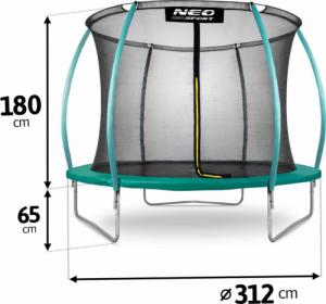 Trampolina ogrodowa Neo-Sport NS-10C181 z siatką wewnętrzną 10 FT 312 cm 9
