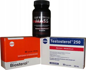 Test Mass Extreme + Biosterol + testosterol Super zestaw 1