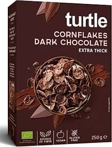 Turtle Płatki kukurydziane w polewie z ciemnej czekolady bezglutenowe Bio 250 g - Turtle 1