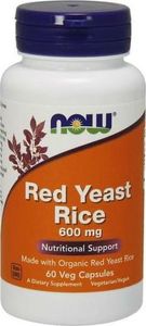NOW Foods Czerwone drożdże ryżu Red Yeast Rice 600mg 60 kapsułek NOW FOODS 1