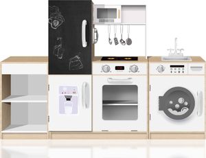 Ecotoys Drewniana kuchnia dla dzieci xxl tablica + led 2