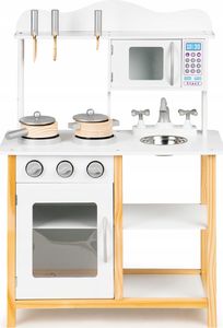 Ecotoys Drewniana kuchnia dla dzieci + akcesoria 3
