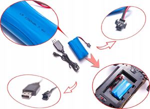 Samochód RC NQD Land Buster 4x4 USB 1:12 9,6V ŻÓŁT 11