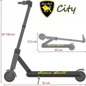 Hulajnoga elektryczna Race Bull City biała 4
