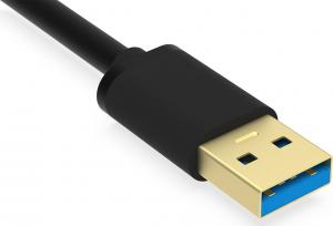 Kabel USB Krux USB-A - USB-A 1.5 m Czarny (KRX0053) 3