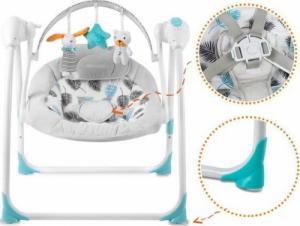 Ricokids Leżaczek bujaczek automatyczny z muzyką turkusowy Ricokids 7326 5