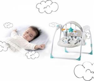Ricokids Leżaczek bujaczek automatyczny z muzyką turkusowy Ricokids 7326 6
