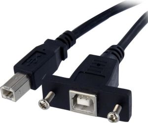 Kabel USB StarTech USB-B - USB-B 0.3 m Czarny (USBPNLBFBM1) 1