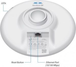 Ubiquiti NanoBeam M 13dBi 2.4GHz 802.11g/n MIMO 2x2 TDMA, 64MB RAM, PoE (NBE-M2-13) 3