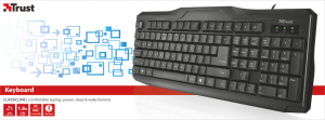Klawiatura Trust ClassicLine Przewodowa Czarna US (20517) 3