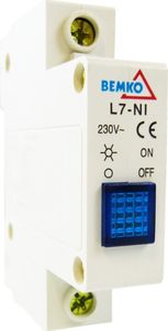 Bemko Kontrolka sygnalizacyjna 1-fazowa niebieska Wskaźnik obecności fazy lampka A15-L7-NI Bemko 1993 1