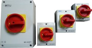 XBS Rozłącznik trójfazowy łącznik krzywkowy 3x63A 22kW w obudowie IP65 MX-363PY XBS 4