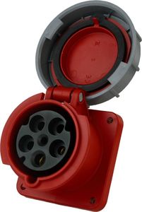 XBS Gniazdo montażowe 63A CEE podtynkowej proste Twist skręcie 5P 6h IP66 tablicowe Typ 335 PCE 0182 2