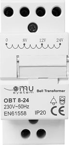 XBS 230V / 8 / 12 / 24 V Transformator dzwonkowy na szynę XBS-CST XBS 5931 2
