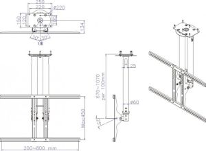 Neomounts Uchwyt sufitowy PLASMA-C100 37'' - 75'' 2
