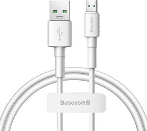 Kabel USB Baseus USB-A - microUSB 0.5 m Biały (CAMSW-C02) 1