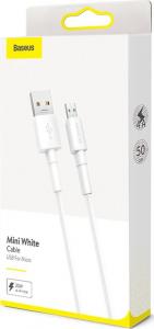 Kabel USB Baseus USB-A - microUSB 0.5 m Biały (CAMSW-C02) 4