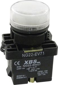 XBS Kontrolka sygnalizacyjna Lampka 1W LED biała NG22-EV71 230V XBS 1714 1