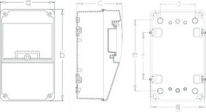 TP Electric Rozdzielnica IP66 6modułowa natynkowa rozdzielnia obudowa TpE 8018 7