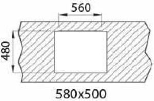 Zlewozmywak Teka Zlewozmywak 1-komorowy E 50 MTX z ociekaczem 58 x 58cm stalowy (30000061) 2