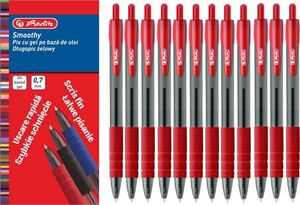 Herlitz 12x długopis żelowy Smoothy 0,7mm czerwony HERLITZ 1
