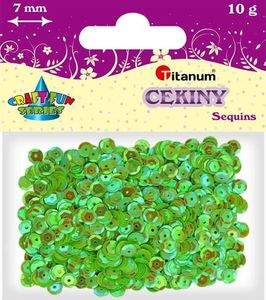 Titanum Cekiny 7mm łamane perłowe seledyn 10gram CRAFT-FUN 1