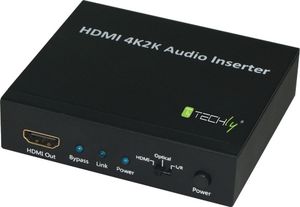 Techly HDMI 2K4K AUDIO INSERTER HDMI/TOSLINK/AUDIO STEREO L/R 1