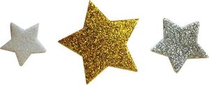 Titanum Naklejki brokatowe gwiazdy 11,5x18cm 45szt CRAFT 4