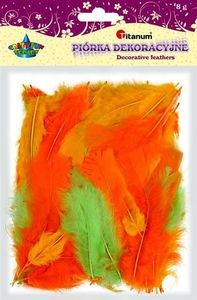 Titanum Kolorowe pióra dekoracyjne, 8g pomarań, CRAFT-FUN 1