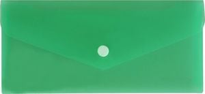Biurfol Teczka koperta na zatrzask DL 21x9,9cm PP zielona 1