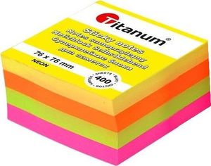 Titanum Karteczki samoprzylepne notes 76x76mm 400k fluo 1